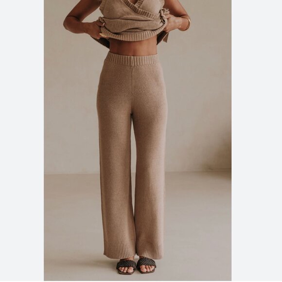 Sabo Skirt Pants - NWT Sabo Tan Cotton Knit Pants